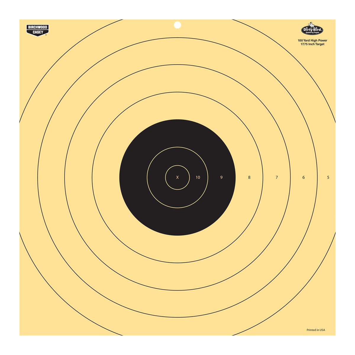 Birchwood Casey 35186 Dirty Bird 17.25in Bullseye Tagboard Hanging 100 yds