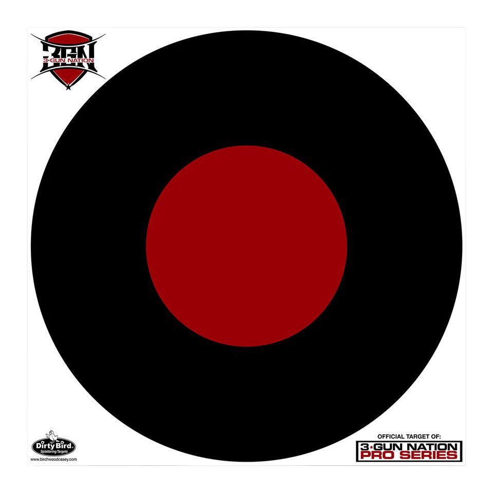 Birchwood Casey 35187 Dirty Bird 3-Gun Nation Circle Paper Hanging 17.25in