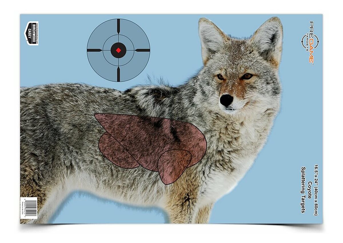 Birchwood Casey 35405 Pregame Coyote Paper Hanging Rifle 16.50in x 24in Imp
