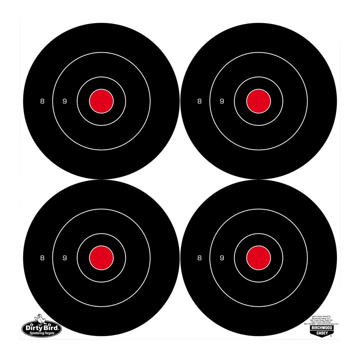 Birchwood Casey Dirty Bird 6 Bull's Eye Splattering Paper Targets