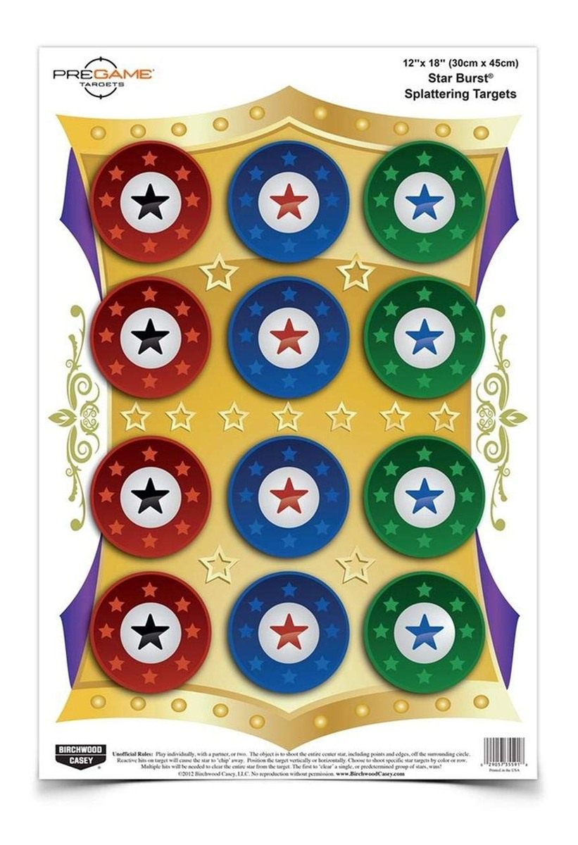 Birchwood Casey Pregame Star Burst 12 x 18-Inch Target