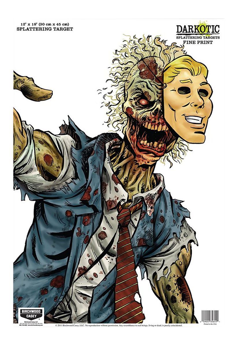 Birchwood Casey 35645 Darkotic Fine Print Zombie Lawyer Paper Hanging Unive