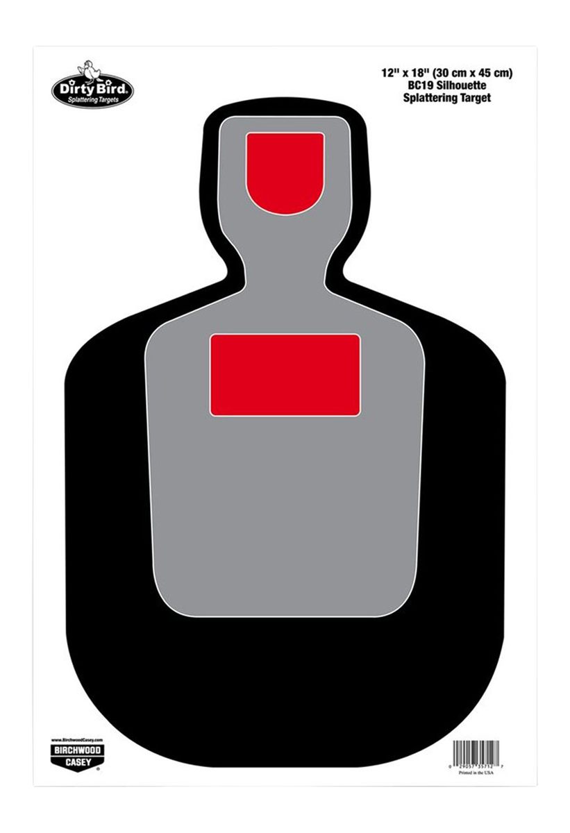 Birchwood Casey 35712 Dirty Bird BC-19 Silhouette Paper Hanging Pistol 12in