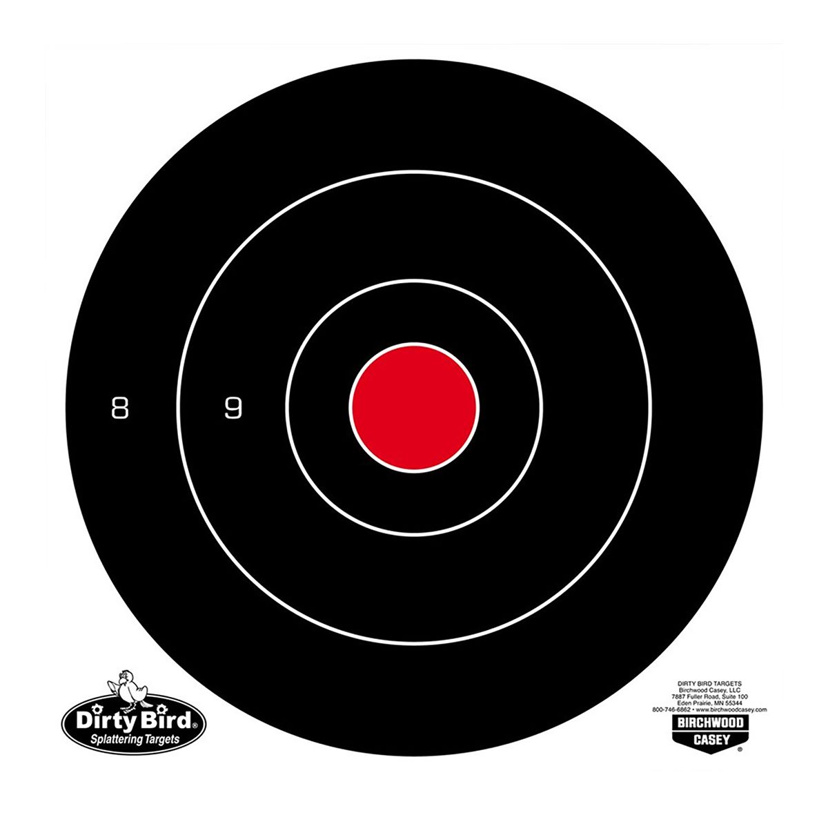 Birchwood Casey Dirty Bird Target 8 inch Bull 25 Pack