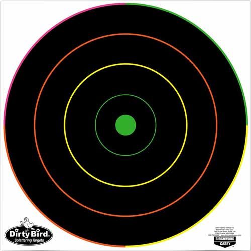 Birchwood Casey Dirty Bird MultiColor 10-12in Bull's-eye Trgts-10 Pk view 2