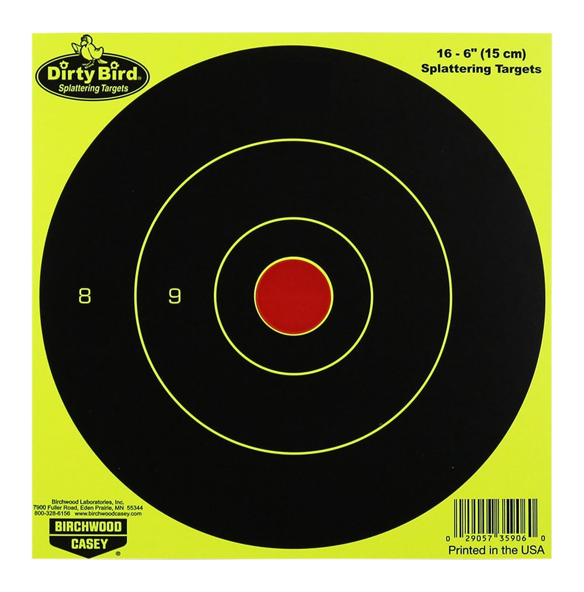 Birchwood Casey Dirty Bird Chartreuse 6in 16 Pack