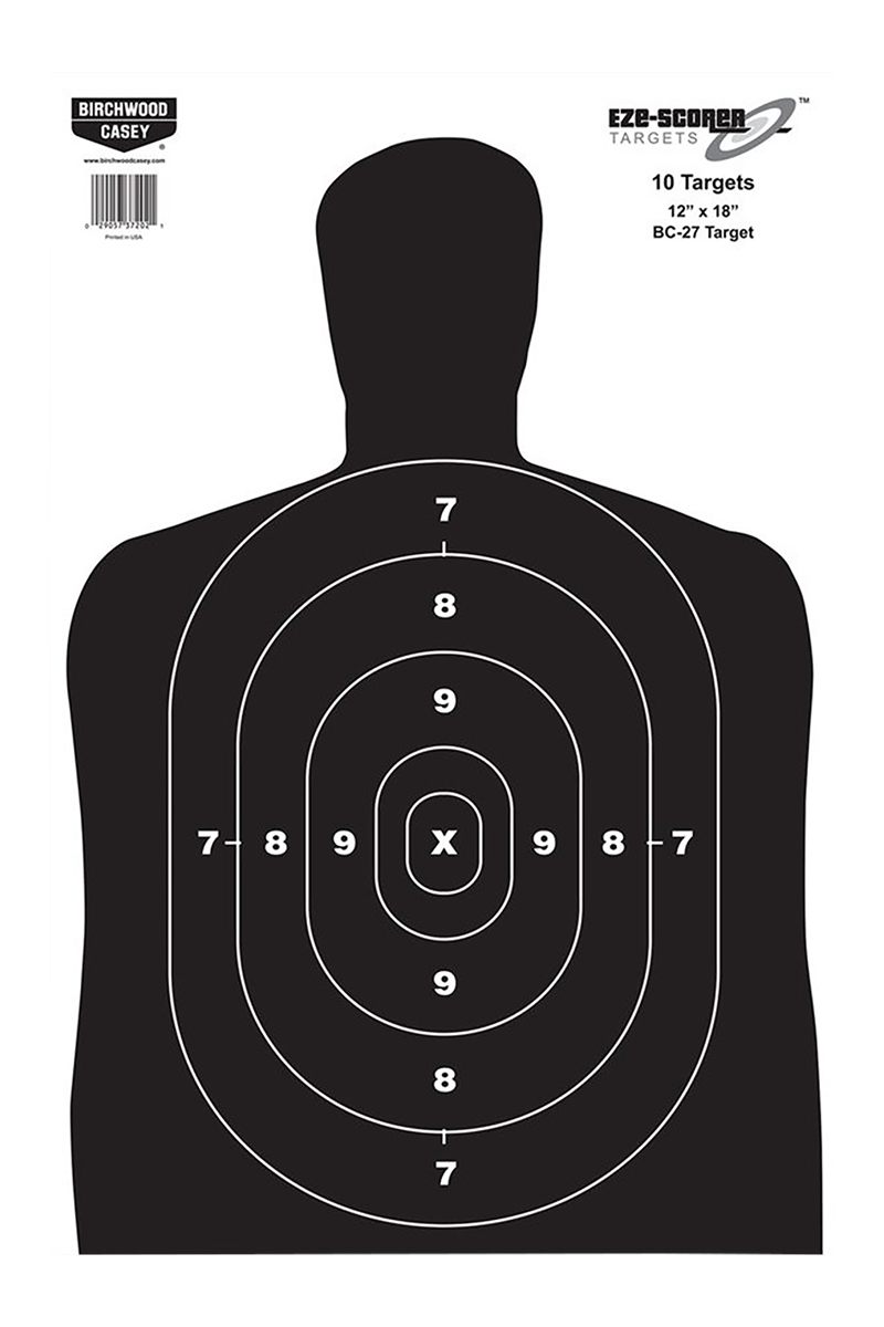 Birchwood Casey 12in x 18in Eze-Scorer BC-27 High-Contrast Silhouette Shoot