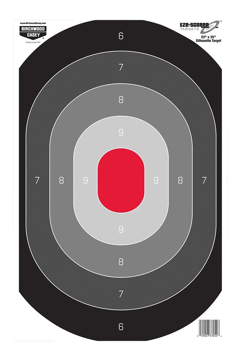 Birchwood Casey Eze-Scorer 23in x 35in Oval Silhouette - 5 paper targets (f