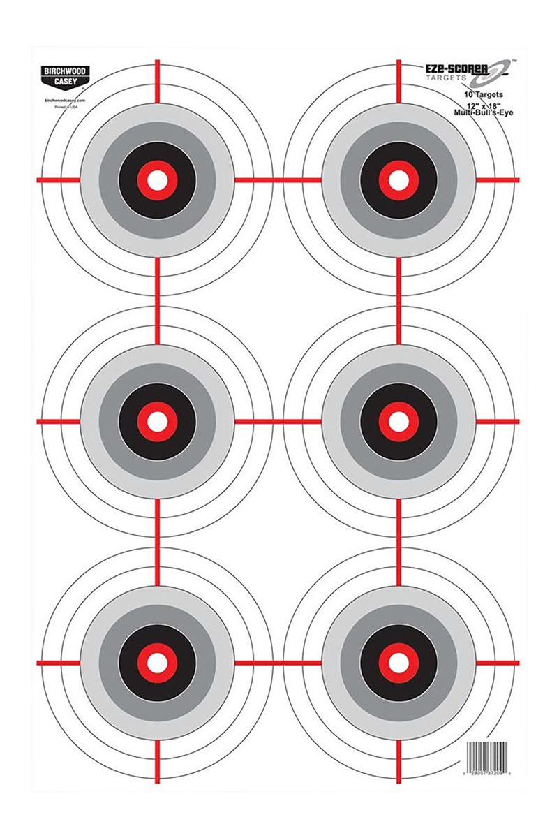 Birchwood Casey 37063 EZE-Scorer Bullseye Paper 12in x 18in Black/White Pkg
