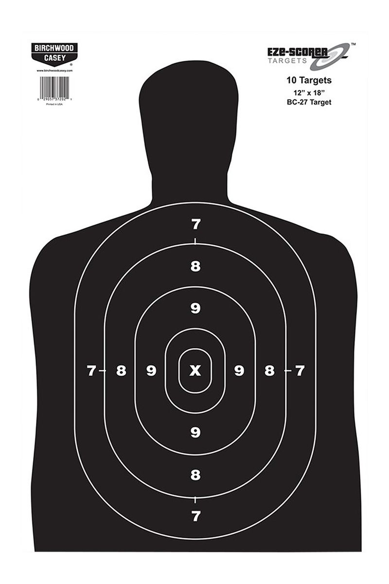 Birchwood Casey 12in x 18in Eze-Scorer BC-27 High-Contrast Silhouette Shoot