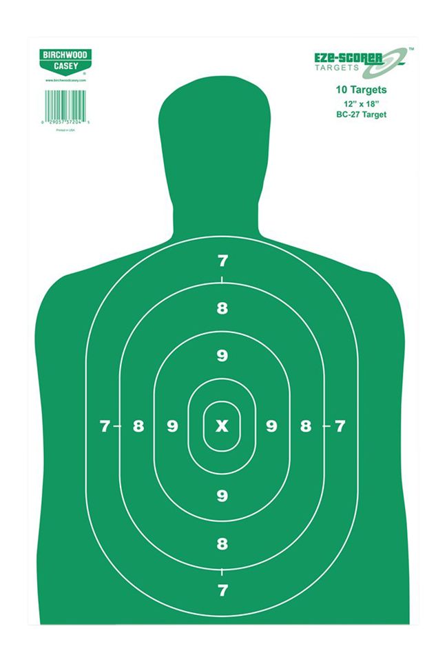 Birchwood Casey 37204 Eze-Scorer BC-27 Paper Targets (Green, 12x18-Inches)