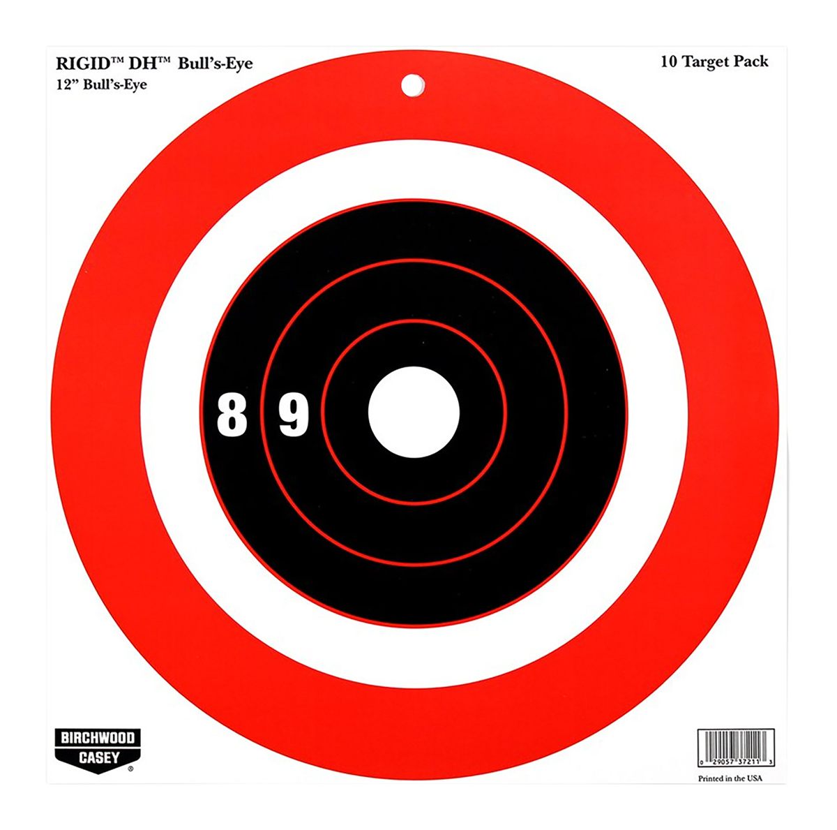 Birchwood Casey Rigid 12in Bull's-Eye DH High-Contrast Corrugated Paper Sho