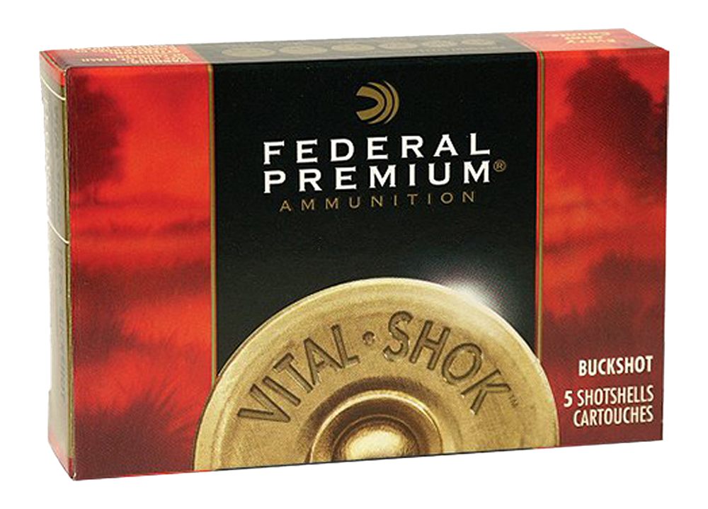 Federal P158000 Premium Magnum 12 Gauge 3in 10 Pellets 000 BuckShot 5 Per B