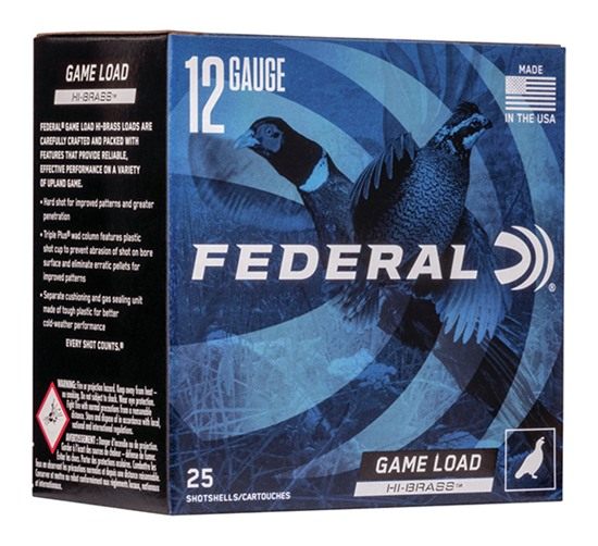 Federal Game-Shok Upland Hi Brass Load Shotshells 12 2 3/4in 1/4 oz 1330 fp view 2