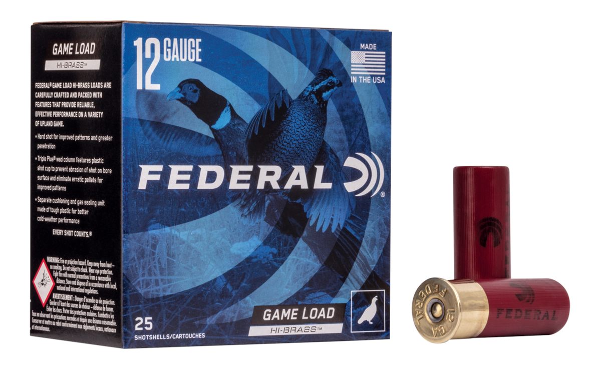 Federal Game-Shok Upland Hi Brass Load Shotshells 12 2 3/4in 1/4 oz 1330 fp