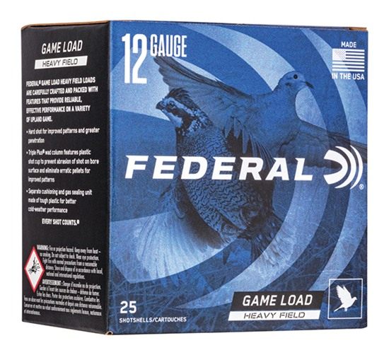 Federal H1238 Game-Shok Heavy Field 12 Gauge 2.75in 1 1/8oz 8 Shot 25 Per B view 2