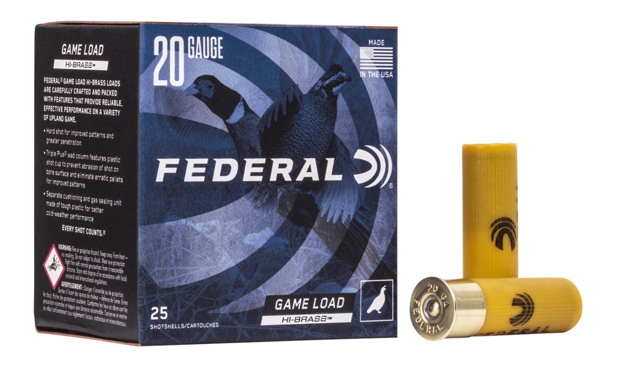 Federal Game-Shok Upland Hi Brass Load Shotshells 20 2 3/4in 1 oz 1220 fps