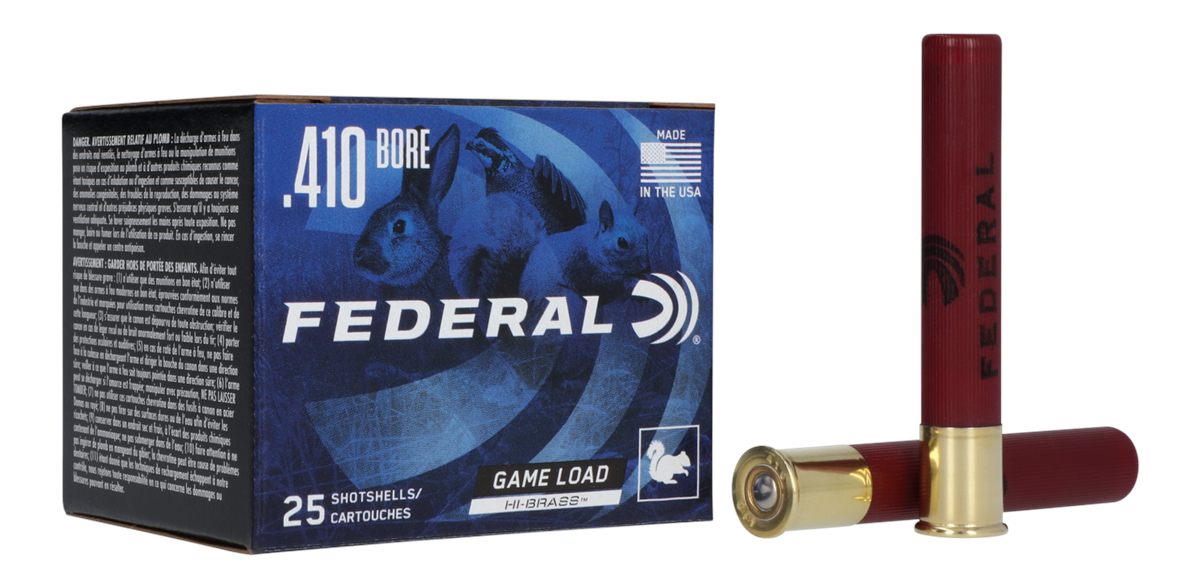 Federal Game-Shok Upland Hi-Brass Load Shotshells .410 3in 11/16 oz 1135 fp