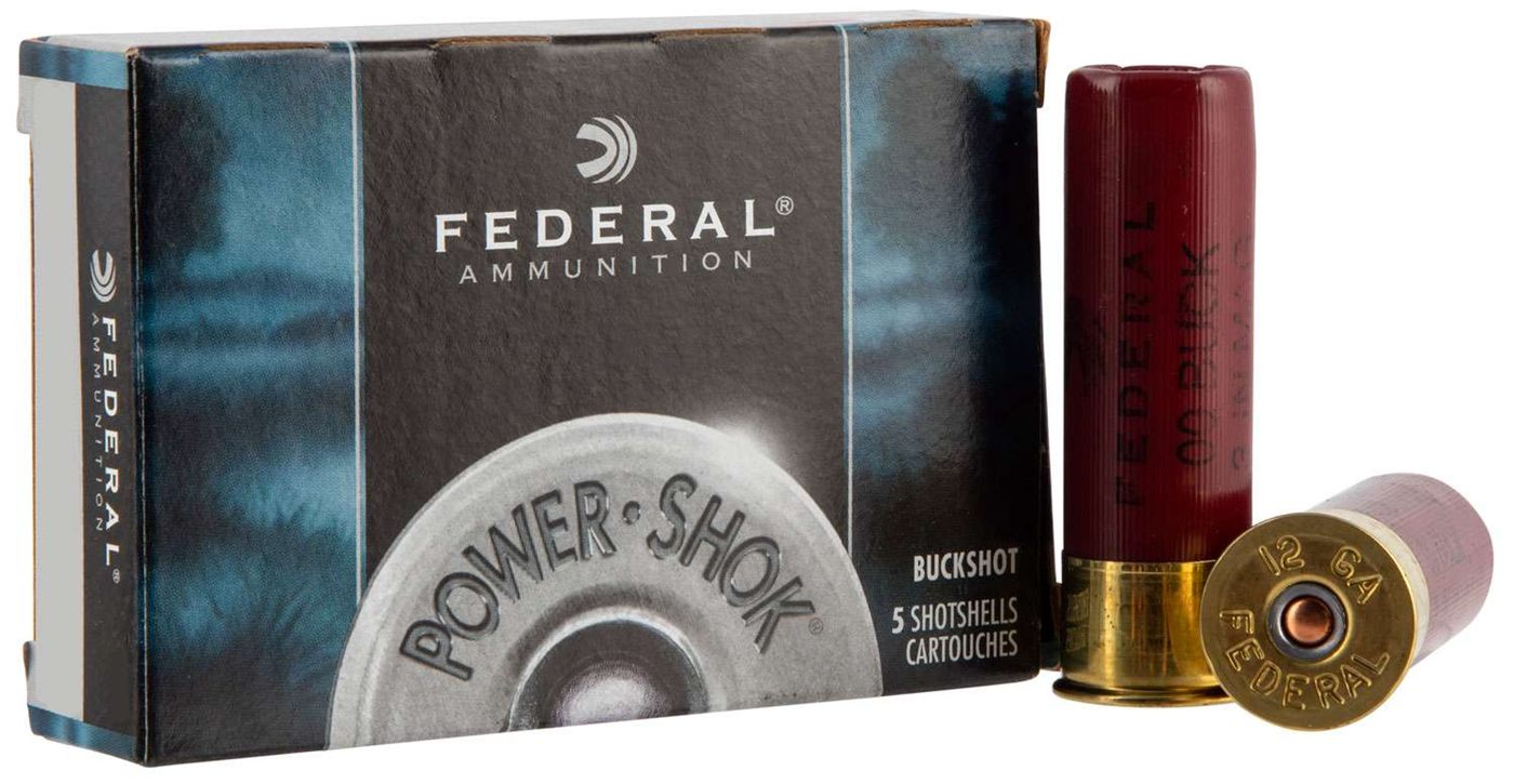 Federal F13100 Power-Shok Magnum 12 Gauge 3in 1 7/8oz 00 BuckShot 5 Per Box