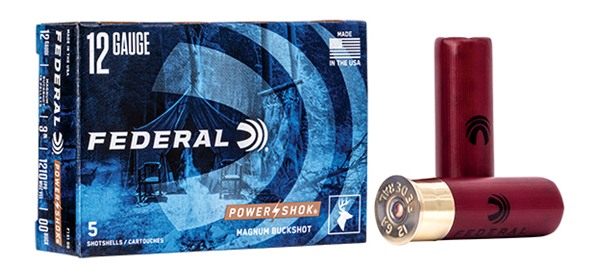 Federal F13100 Power-Shok Magnum 12 Gauge 3in 1 7/8oz 00 BuckShot 5 Per Box view 3