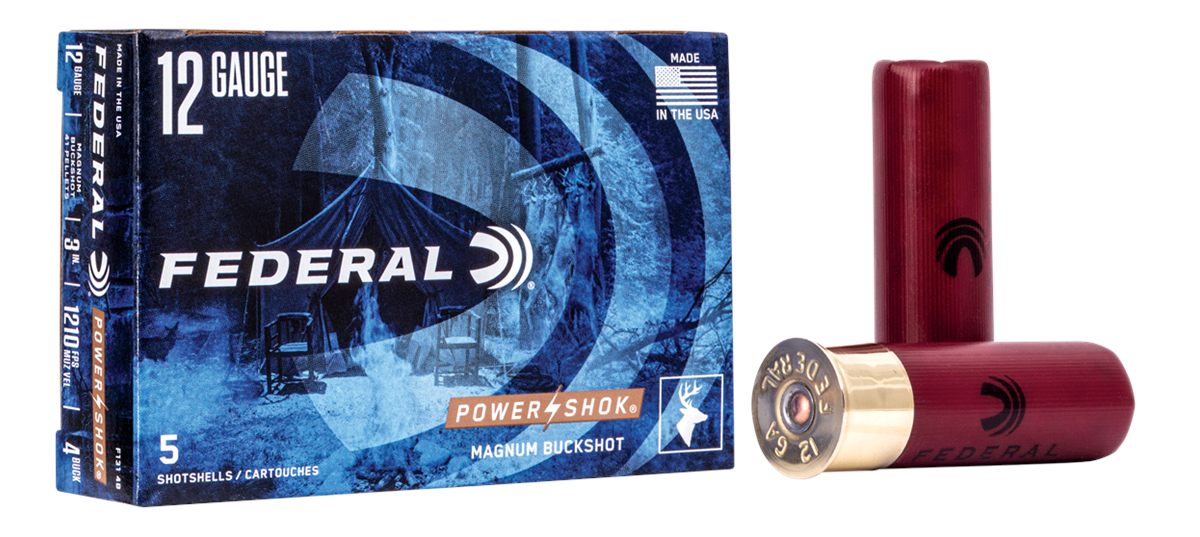 Federal F1314B Power-Shok Magnum 12 Gauge 3in 41 Pellets 1 15/16oz 4 BuckSh