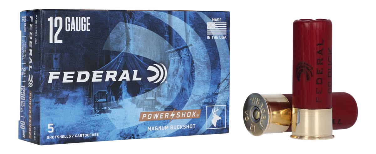 Federal F13000 Power-Shok Magnum 12 Gauge 2.75in Pellets 1 7/16oz 00 BuckSh