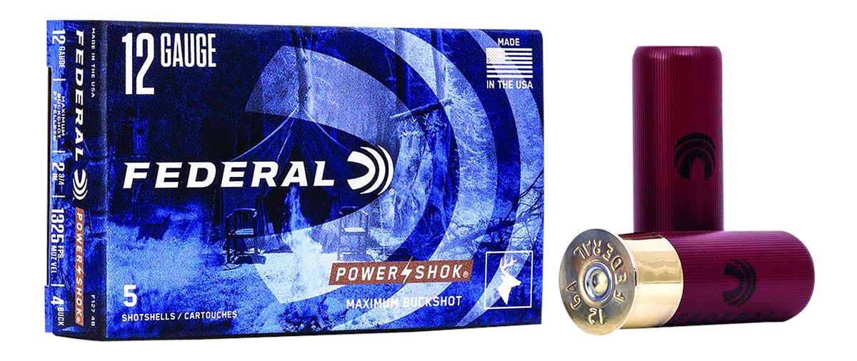 Federal F1274B Power-Shok Magnum 12 Gauge 2.75in 27 Pellets 1 1/4oz 4 BuckS