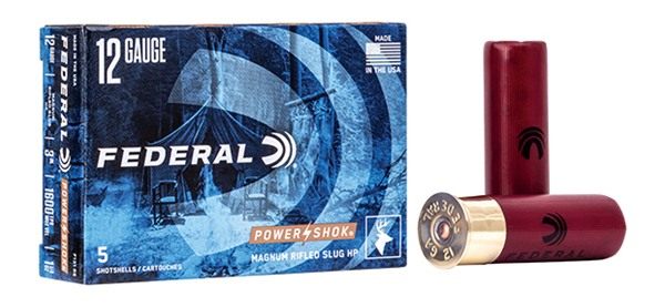 Federal F131RS Power-Shok Shotshell 12 Gauge 3in 1 1/4oz RifledSlug 5 Per B view 3