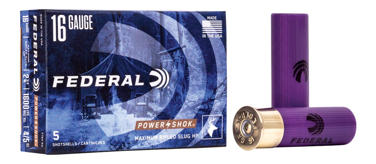 Federal Ammo F164RS Power-Shok Shotshell 16 Gauge 2.75in 7/8oz RifledSlug 5