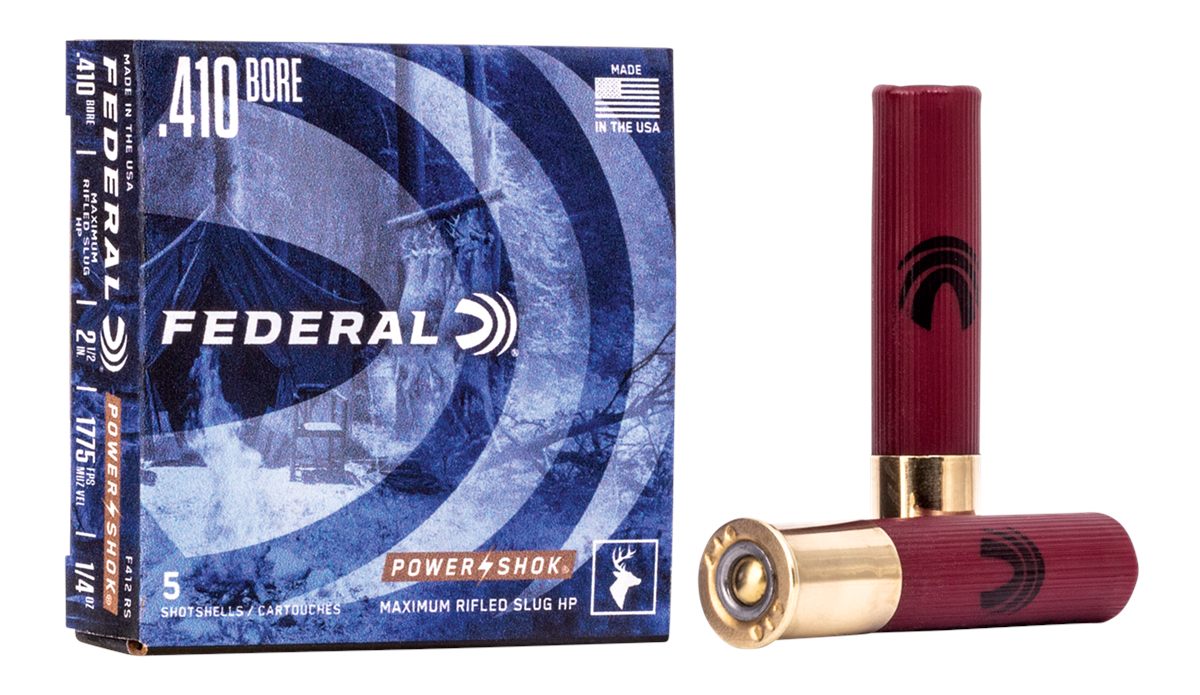 Federal F412RS Power-Shok Shotshell 410 Gauge 2.50in 1/4oz RifledSlug 5 Per