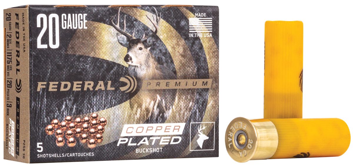 Federal P2563B Premium Magnum 20 Gauge 2.75in Pellets 1 1/8oz 3 BuckShot 5