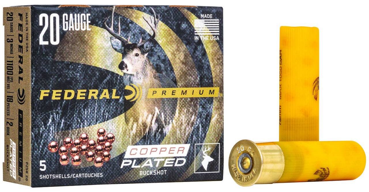 Federal Cartridge P2582B Premium Magnum 20 Gauge 3in 18 Pellets 1 1/4oz 2 B