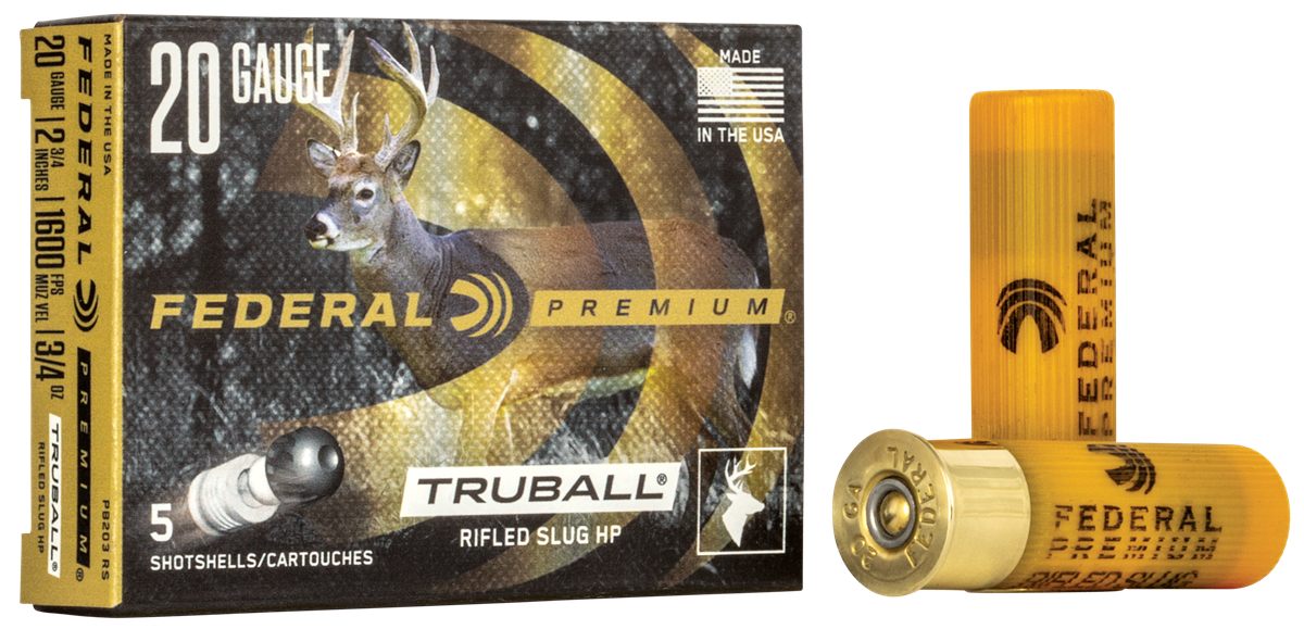 Federal PB203RS Premium Vital-Shok TruBall 20 Gauge 2.75in 3/4oz RifledSlug