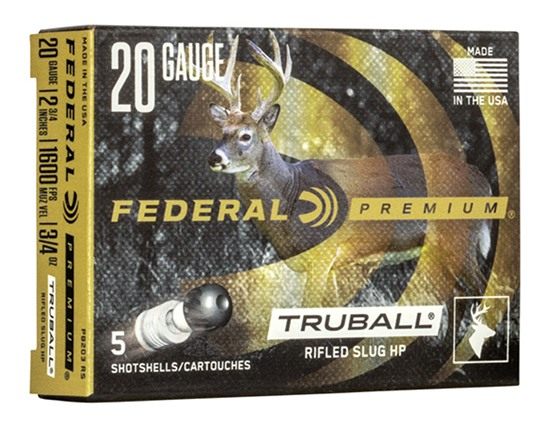 Federal PB203RS Premium Vital-Shok TruBall 20 Gauge 2.75in 3/4oz RifledSlug view 2