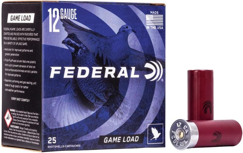 Federal H1216 Game-Shok Upland 12 Gauge 2.75in 1oz 6 Shot 25 Per Box/10 Cas