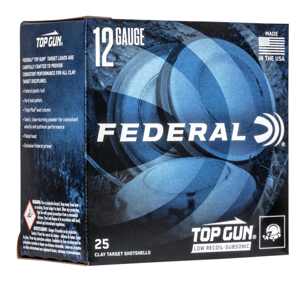 Federal Ammo TGM12375 Top Gun Subsonic 12 Gauge 2.75in 1 1/8oz 7.5 Shot 25