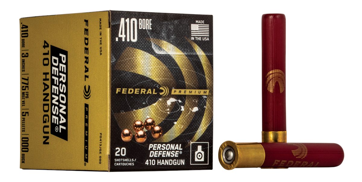 Federal PD413JGE000 Premium Personal Defense 410 Gauge 3in 5 Pellets 000 Bu