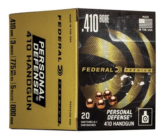 Federal PD413JGE000 Premium Personal Defense 410 Gauge 3in 5 Pellets 000 Bu view 2