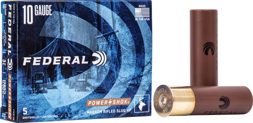 Federal F103FRS Power-Shok Shotshell 10 Gauge 3.50in 1 3/4oz RifledSlug 5 P view 3