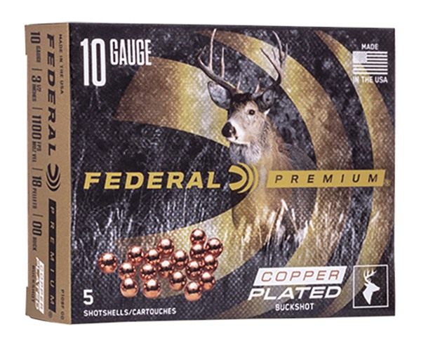 Federal P108F00 Premium Buckshot 10 Gauge 3.50in 18 Pellets 2 1/4oz 00 5 Pe view 2