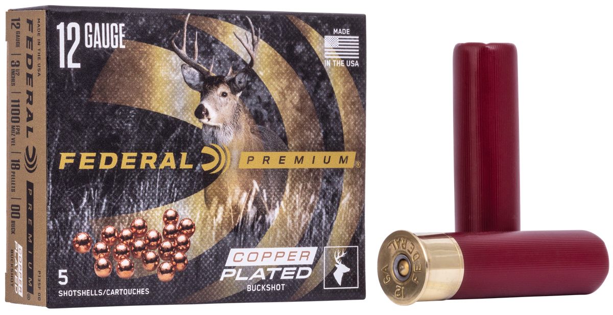 Federal P135F00 Premium Magnum 12 Gauge 3.50in 18 Pellets 2 1/4oz 00 BuckSh