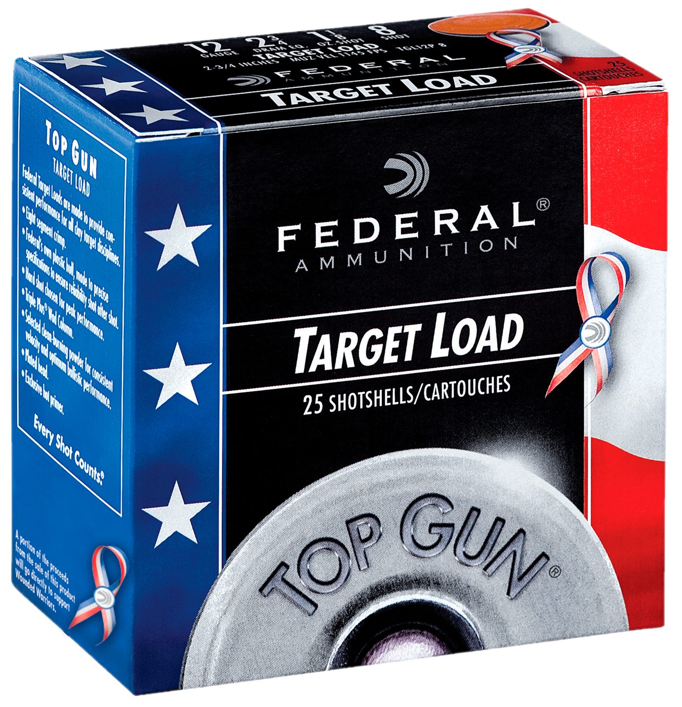 Federal Cartridge TGL12US8 Top Gun Special Edition Red, White Blue 12 Gauge