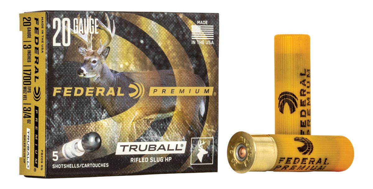 Federal PB209RS Premium Vital-Shok TruBall 20 Gauge 3in 3/4oz RifledSlug Sh