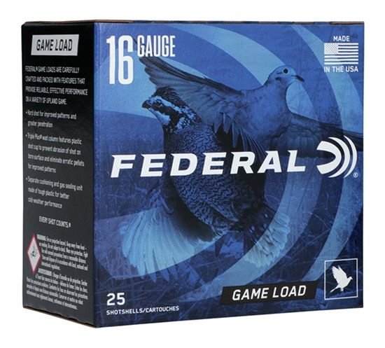Federal Cartridge H1606 Game-Shok Upland 16 Gauge 2.75in 1oz 6 Shot 25 Per view 2