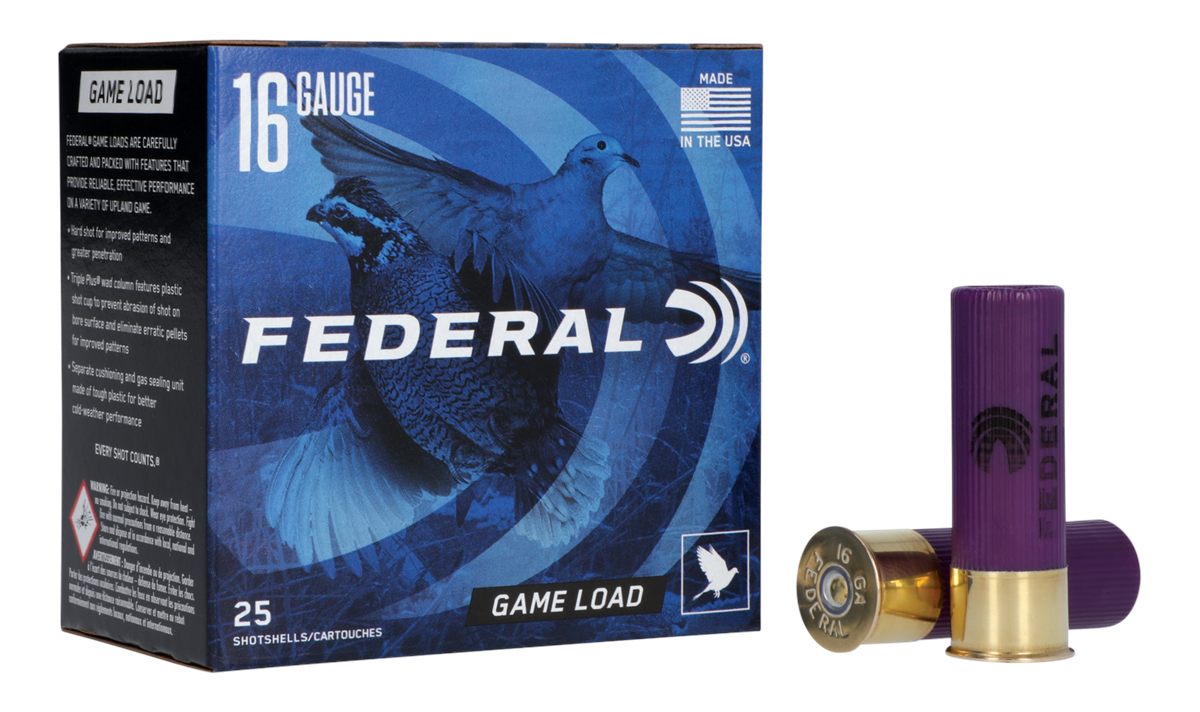 Federal H1608 Game-Shok Upland 16 Gauge 2.75in 1oz 8 Shot 25 Per Box/10 Cas