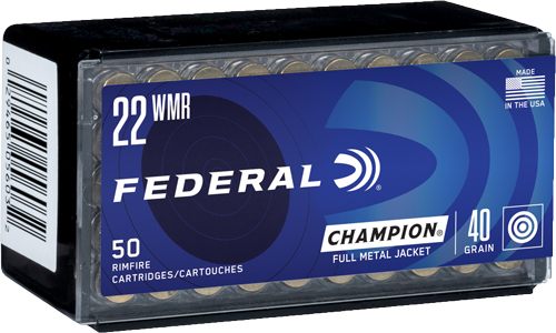 Federal Cartridge 737 Champion Training Rimfire 22WMR 40gr Full Metal Jacke view 2