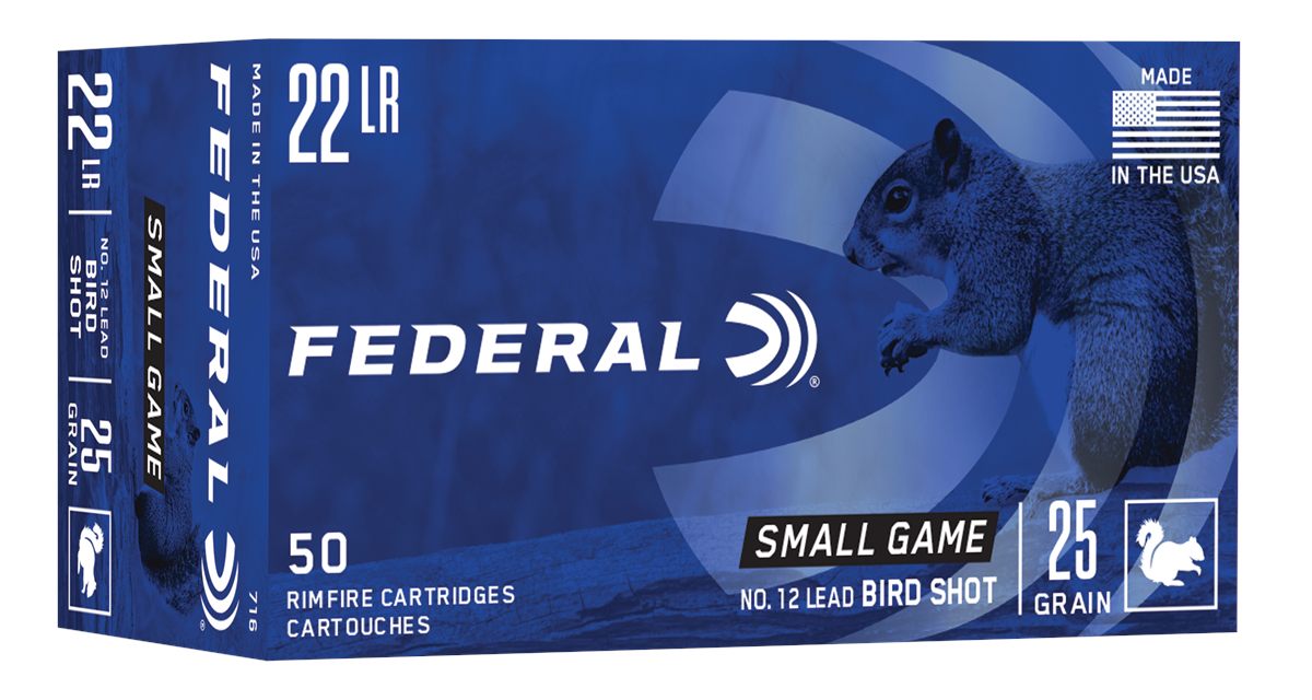 Federal 716 Small Game Target 22LR 25gr 12 Lead Bird Shot 50 Per Box/50 Cas