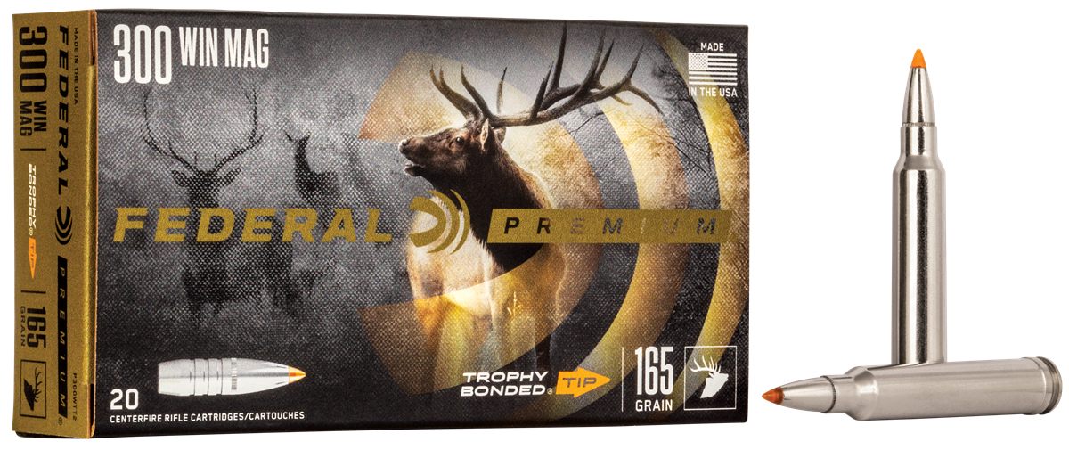 Federal Premium Vital-Shok Rifle Ammunition .300 Win Mag 165 gr TBT 3050 fp