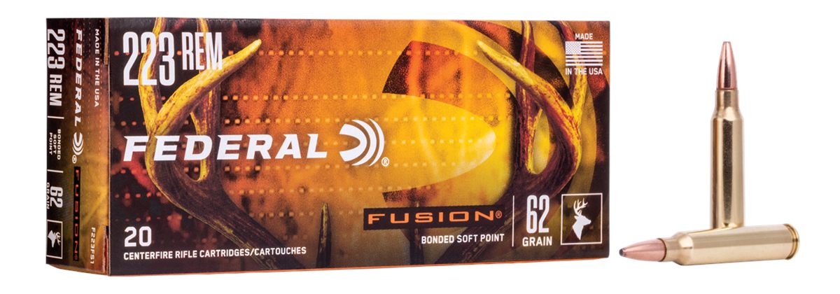 Federal F223FS1 Fusion 223 Rem 62gr Bonded Soft Point 20 Per Box/10 Case