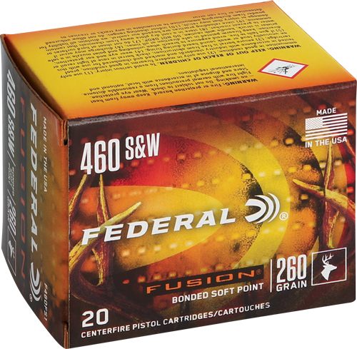 Federal Cartridge F460FS1 Fusion Handgun 460S W Mag 260gr Soft Point 20 Per view 2